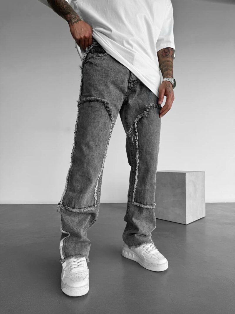 MAFIA GREY DETAIL BAGGY JEANS