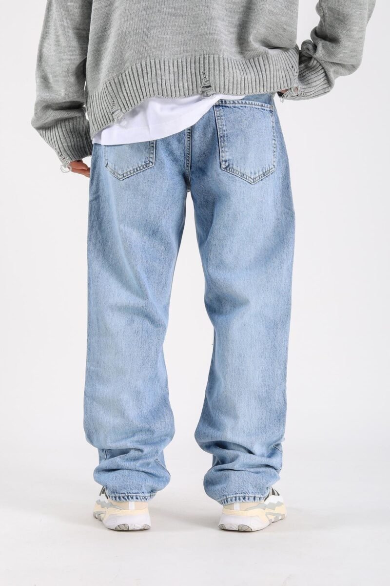 MAFIA F YOU BLUE BAGGY JEANS - Image 3