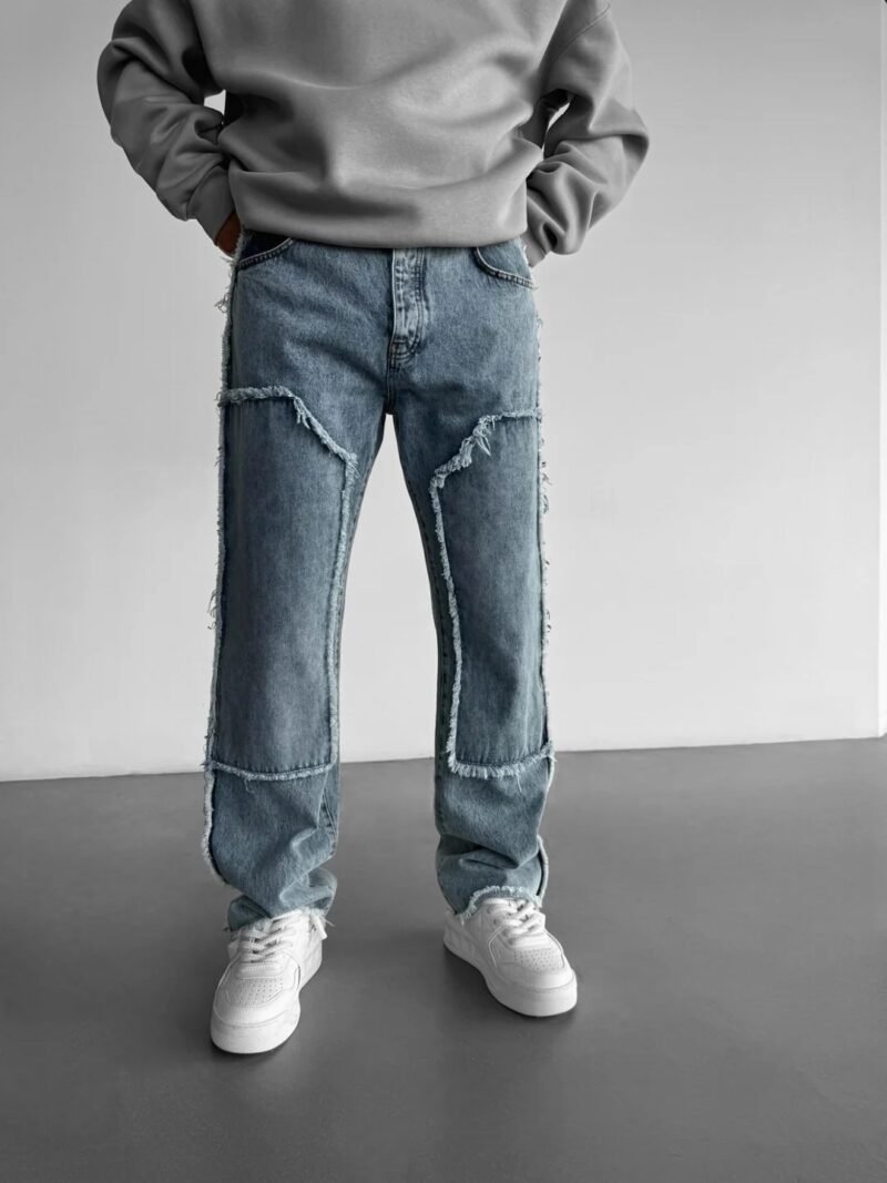 MAFIA BLUE BAGGY DETAIL JEANS