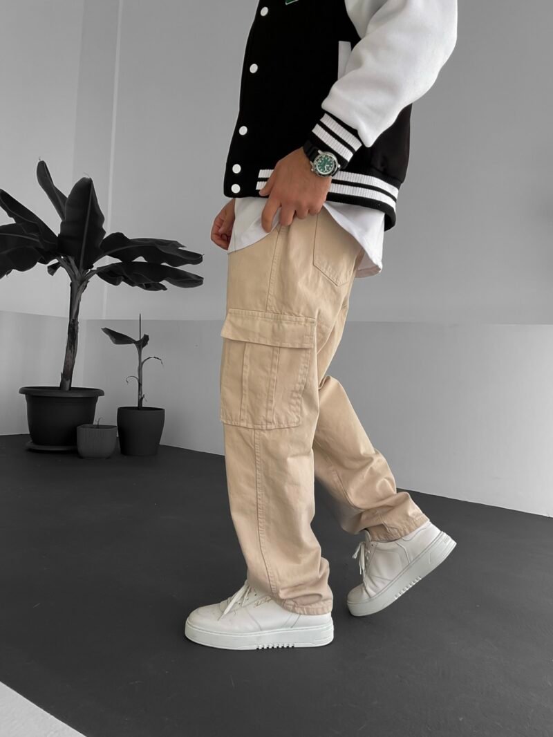 RP PREMIUM LIGHT BEIGE CARGO PANTS - Image 4