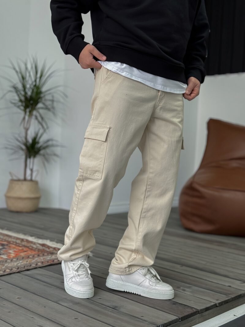 KP PREMIUM BEIGE CARGO PANTS - Image 2