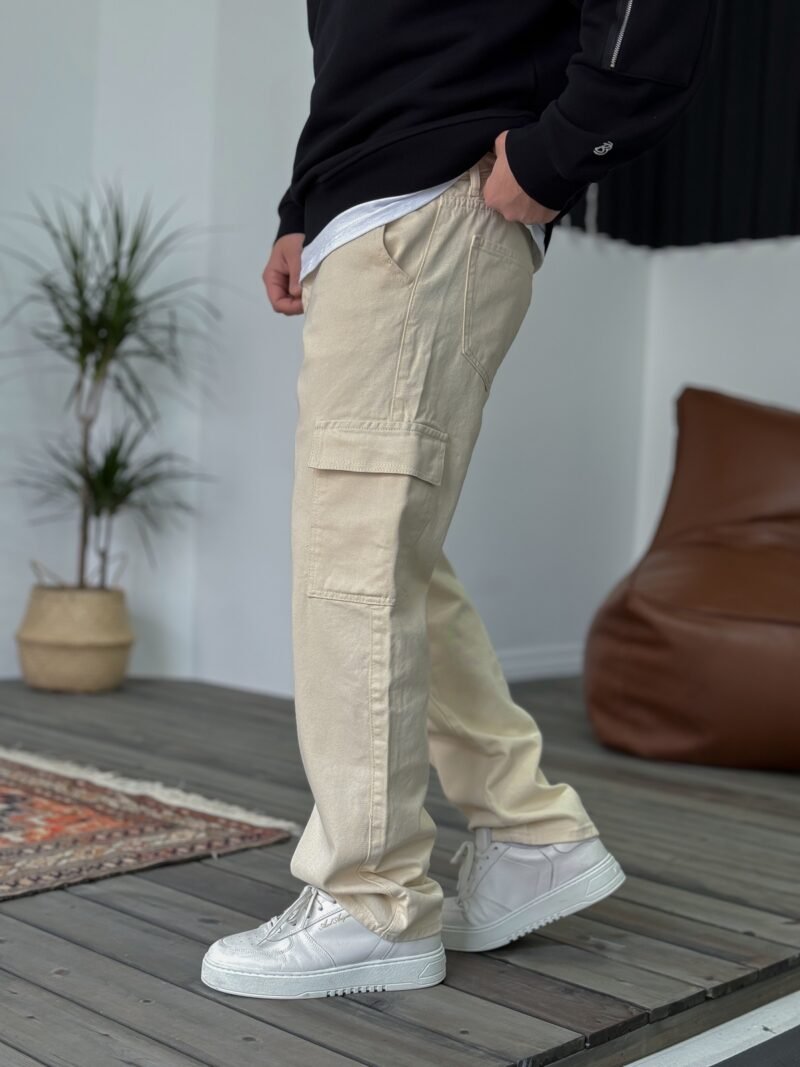 KP PREMIUM BEIGE CARGO PANTS - Image 3