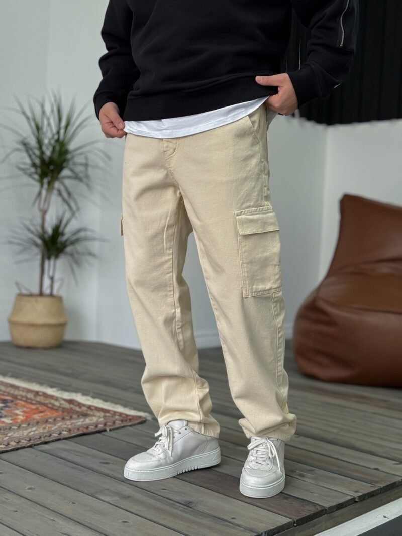 KP PREMIUM BEIGE CARGO PANTS