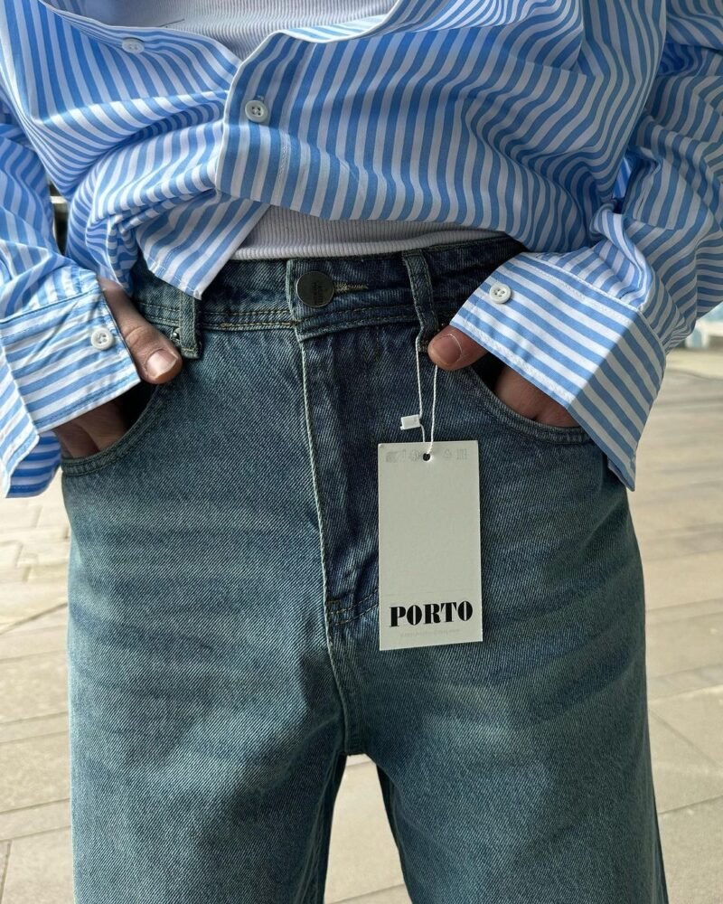 Porto Premium Blue Baggy Jeans - 1103 - Image 2