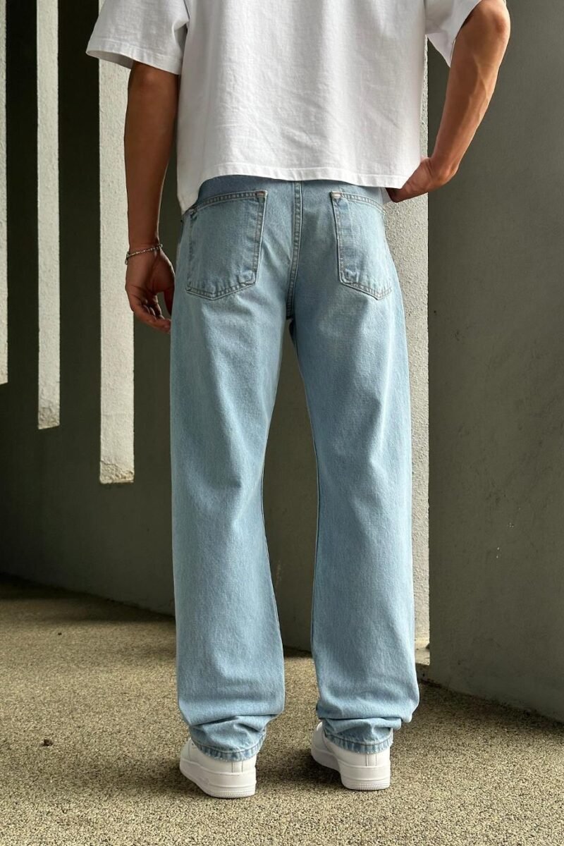 DF LIGHT BLUE STRAIGHT FIT JEANS - 2374 - Image 3