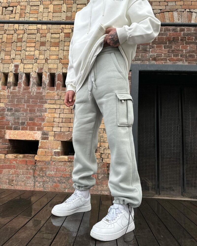 DIFRANSEL PREMIUM GREY CARGO SWEATPANTS - Image 6