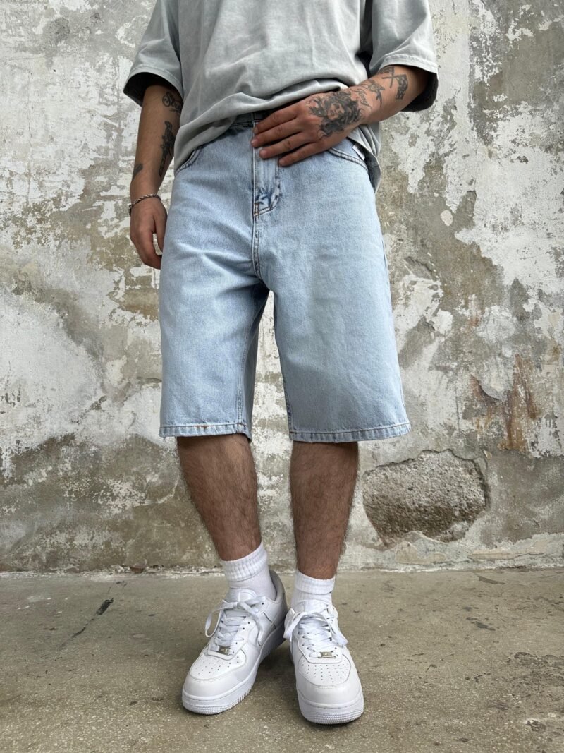 DIFRANSEL PREMIUM GRAFFITI DENIM SHORTS - Image 2