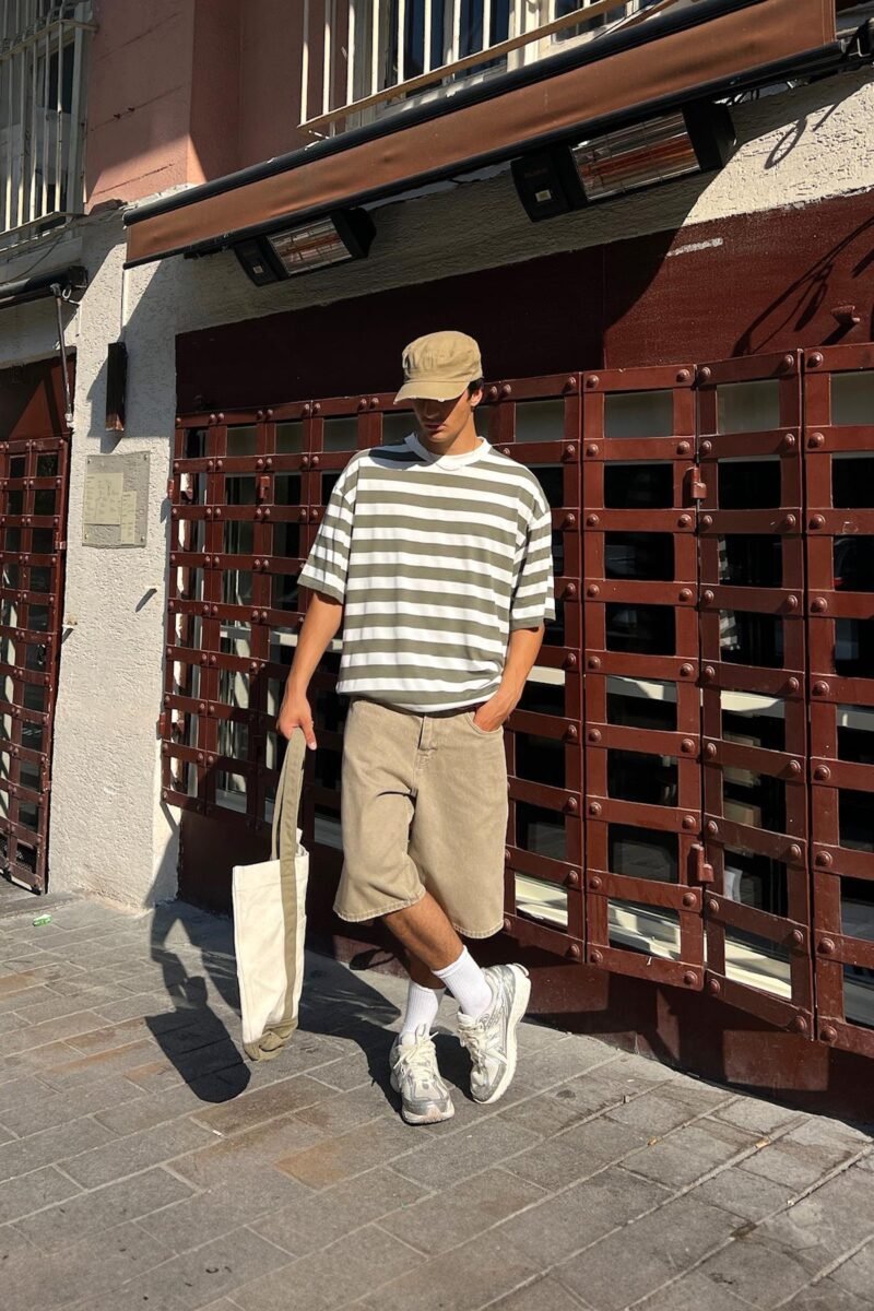 THE DAD AUTHENTIC HAKI STRIPED TSHIRT - Image 3