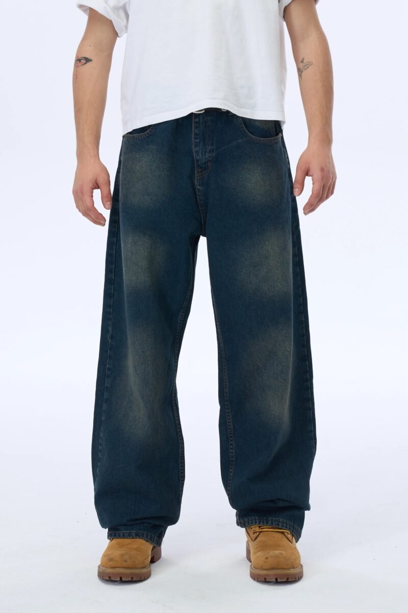 PORTO PREMIUM DARK BLUE BAGGY JEANS