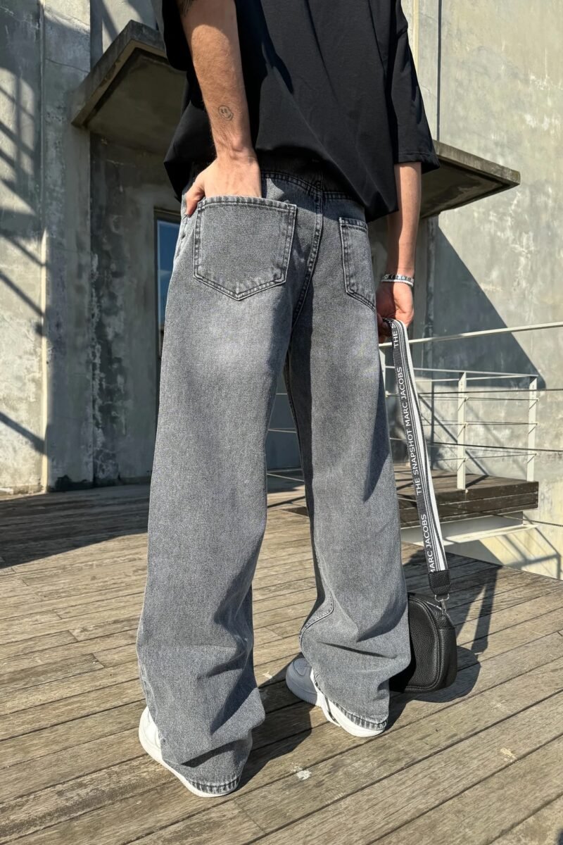 Porto Premium Grey Baggy Jeans - Image 4
