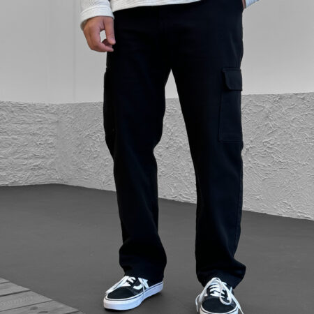 Black Baggy Cargo Jeans