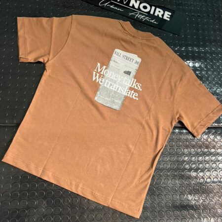 "Money Talks" Graphic T-Shirt - Mocha Brown