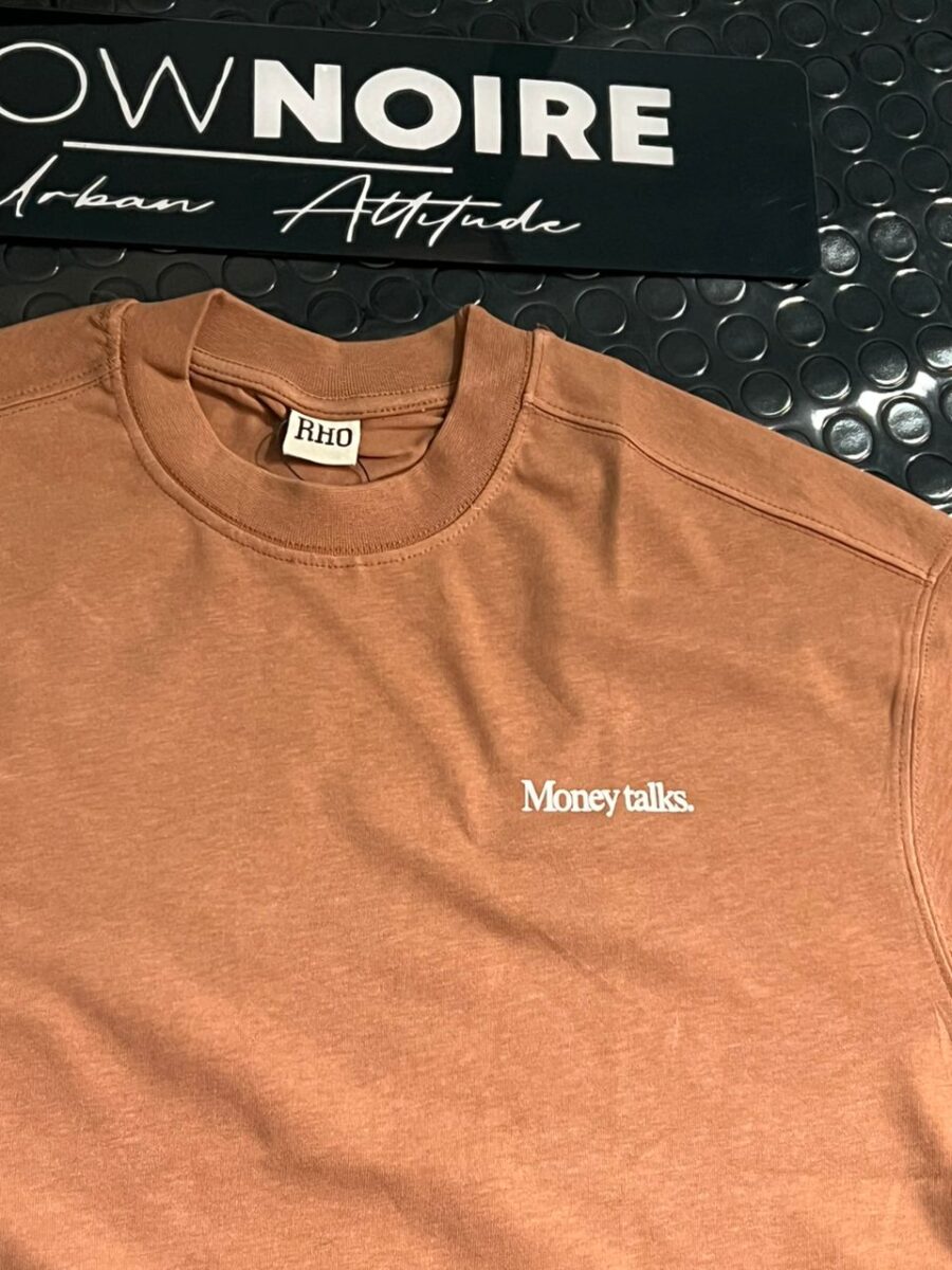 "Money Talks" Graphic T-Shirt - Mocha Brown - Image 5