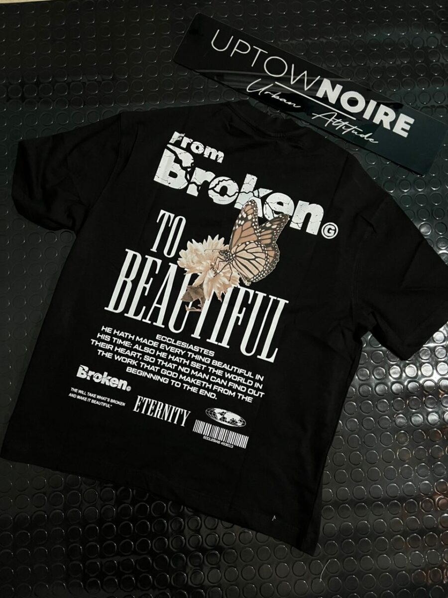 "Broken to Beautiful" Graphic T-Shirt - Black - Image 3