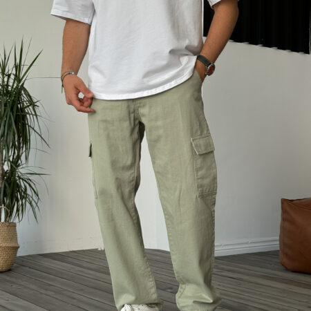 Green Cargo Pocket Baggy Jeans KE-308/360