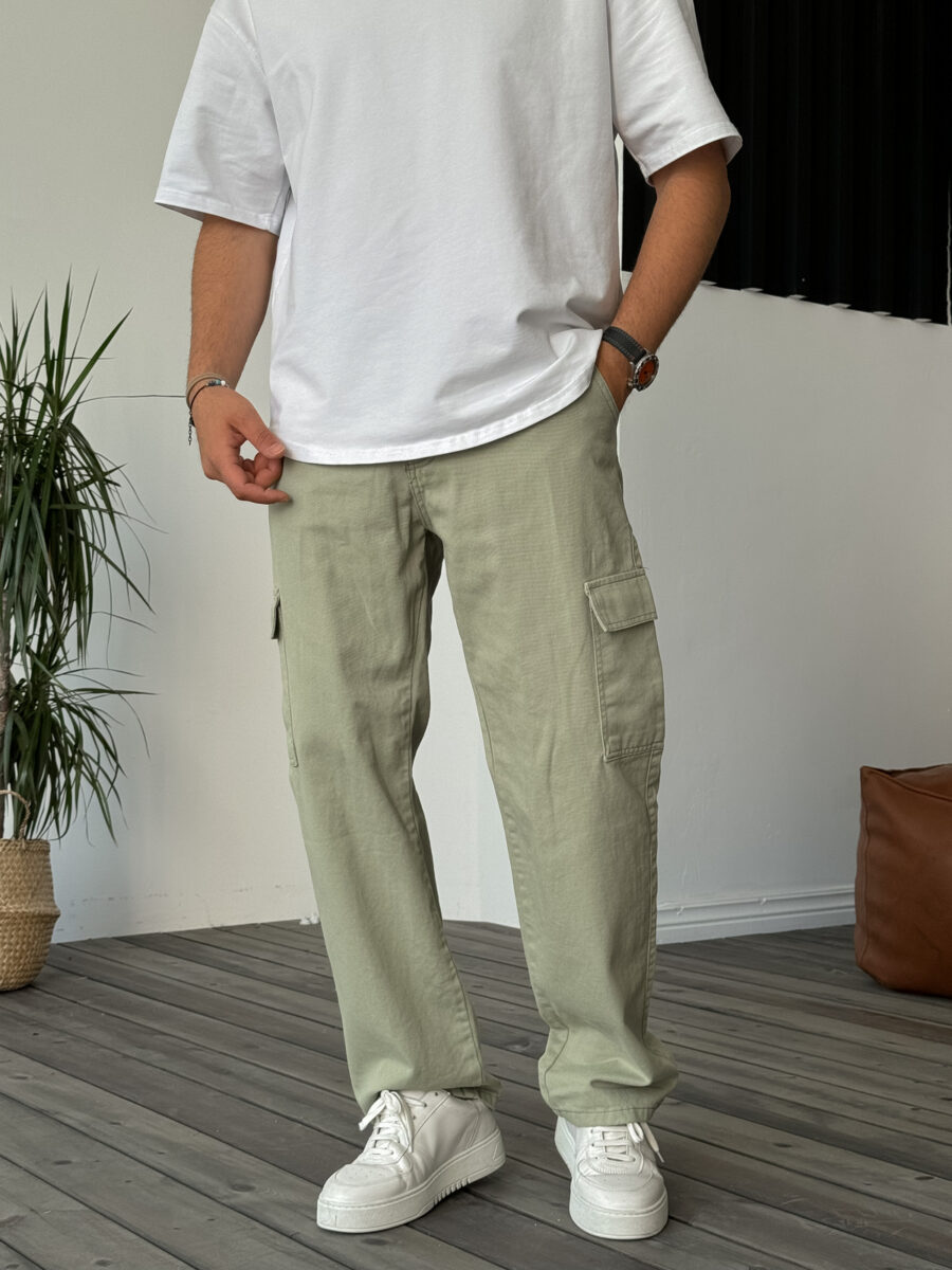 Green Cargo Pocket Baggy Jeans KE-308/360