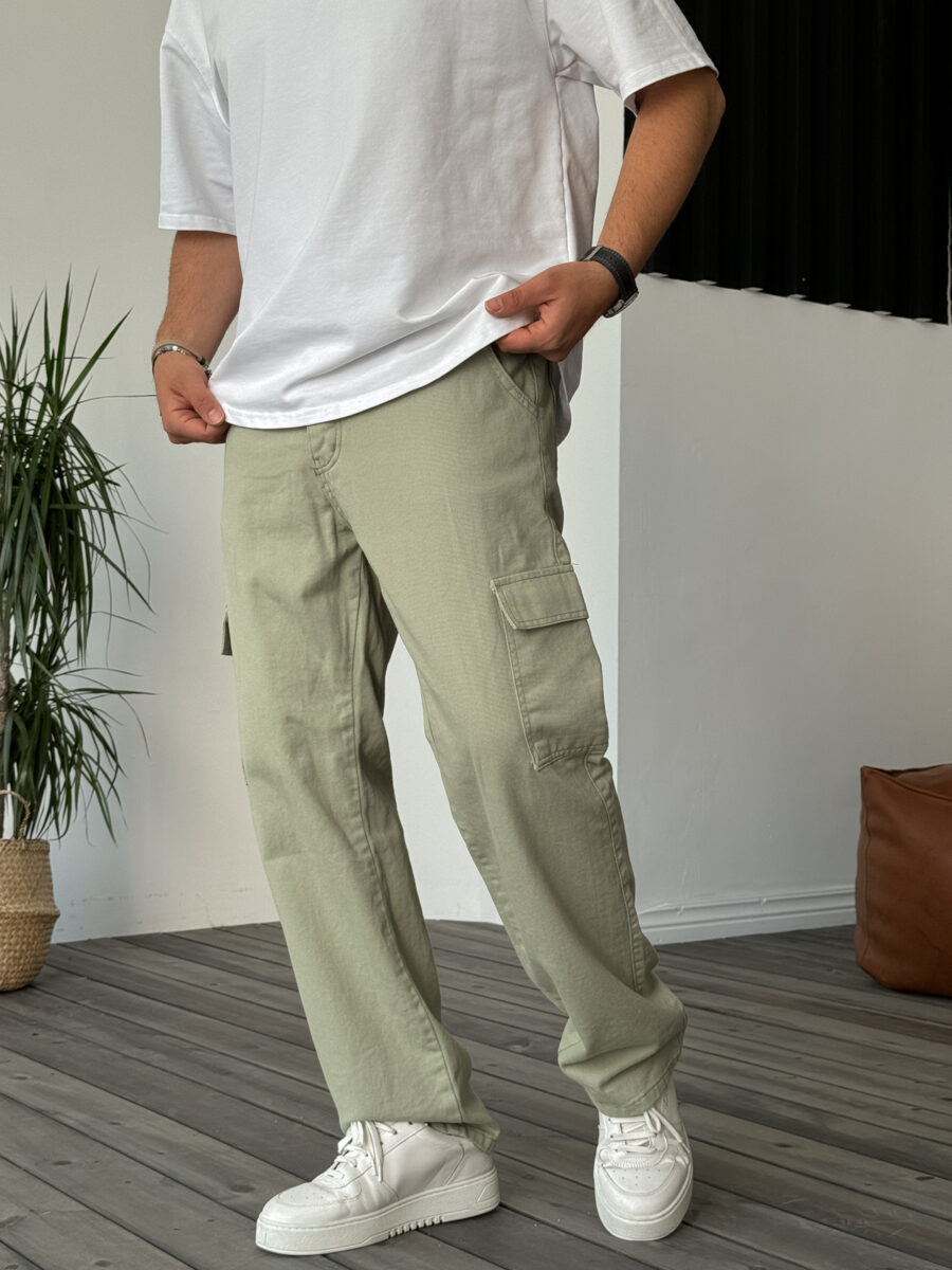 Green Cargo Pocket Baggy Jeans KE-308/360 - Image 6