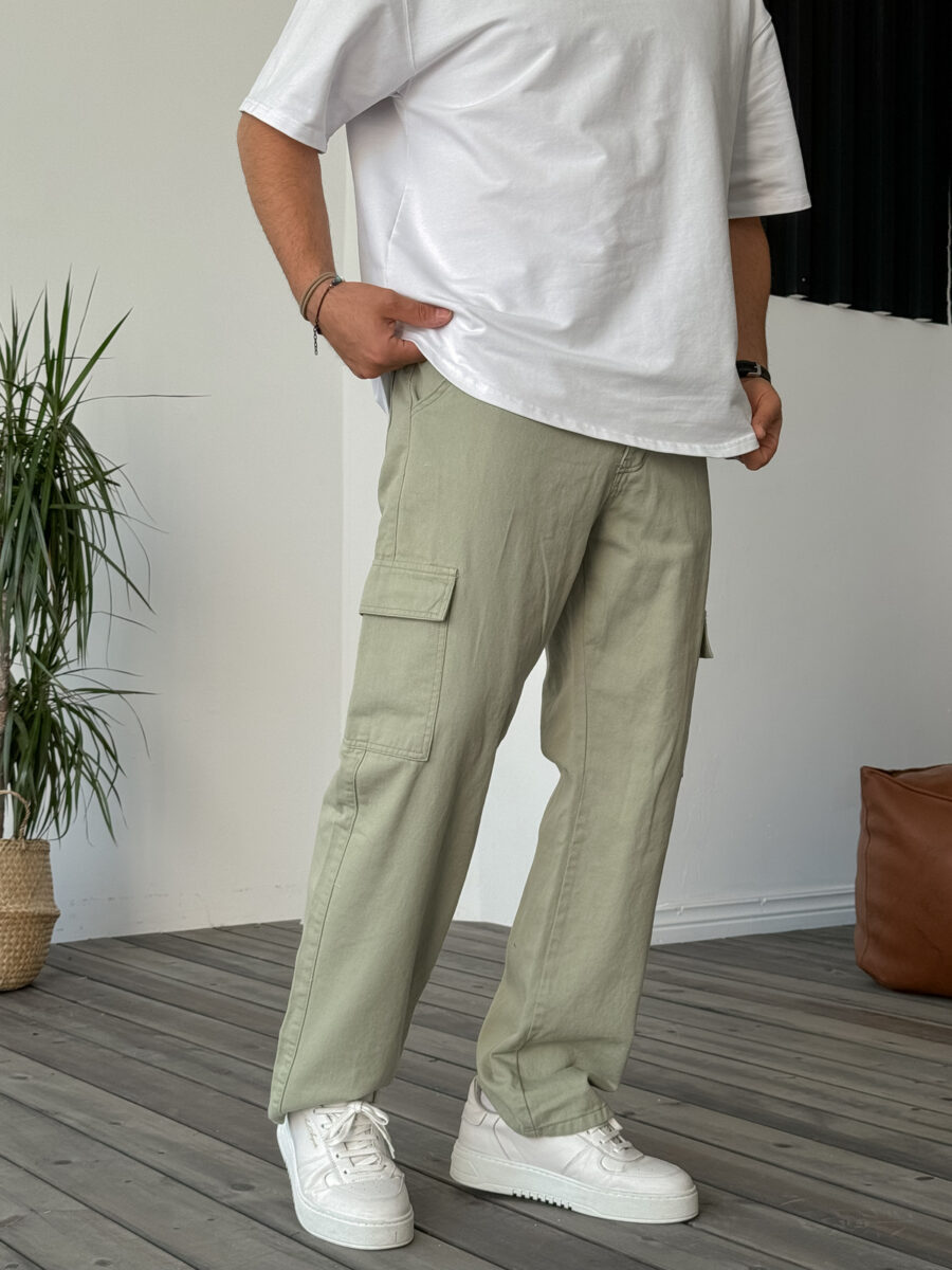 Green Cargo Pocket Baggy Jeans KE-308/360 - Image 5