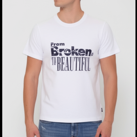 "Broken to Beautiful" Graphic T-Shirt - White