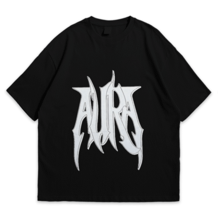 "Aura" Black Premium Oversize T-shirt.