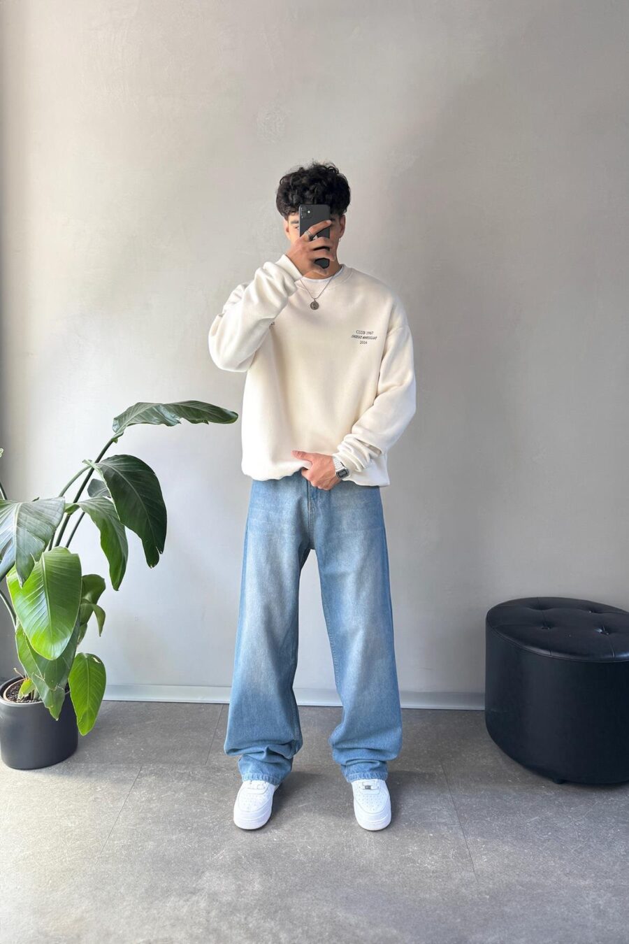 CLUB 1967 OFF-WHITE FLEECED SWEATSHIRT - Image 4