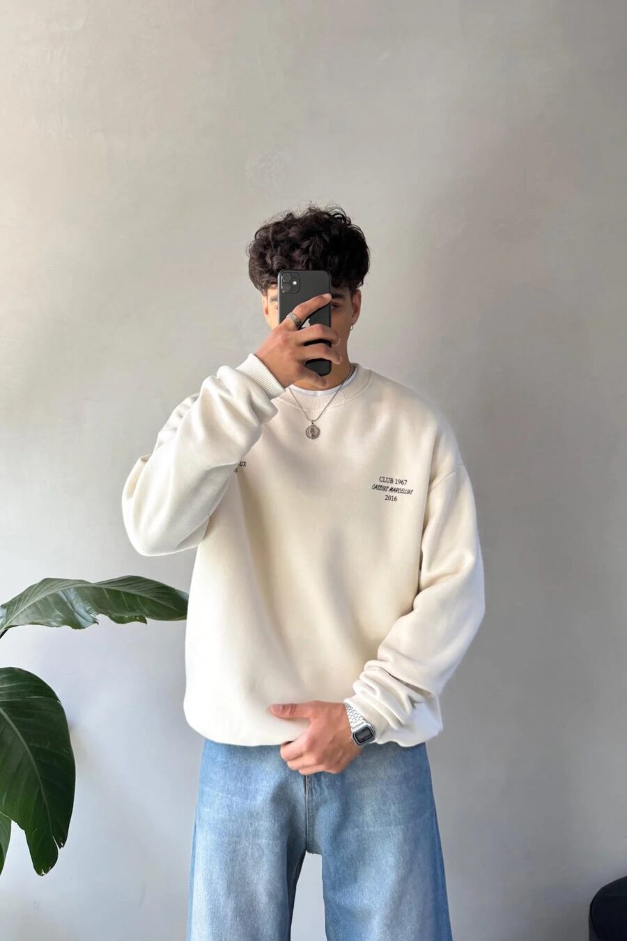 CLUB 1967 OFF-WHITE FLEECED SWEATSHIRT - Image 2