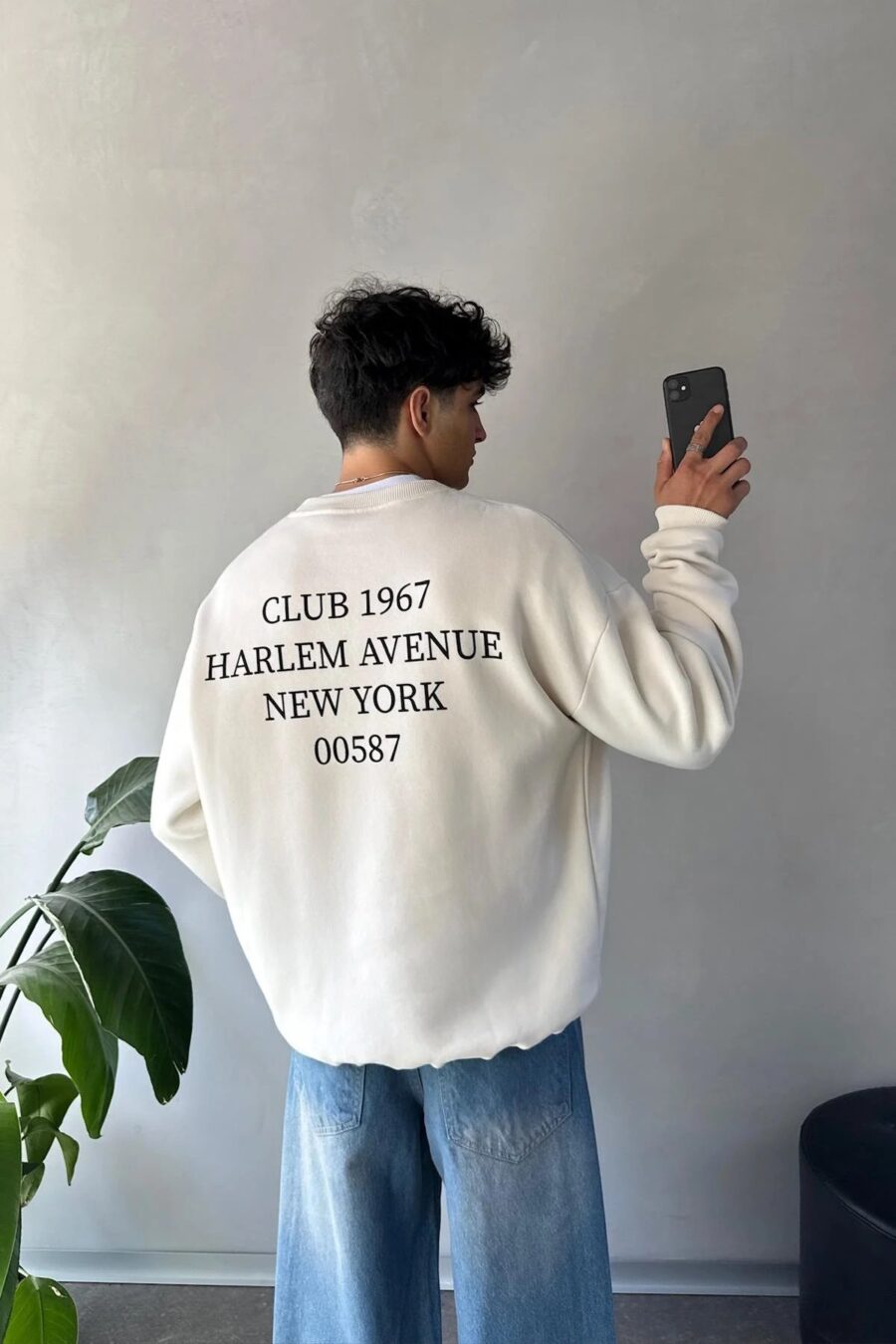 CLUB 1967 OFF-WHITE FLEECED SWEATSHIRT