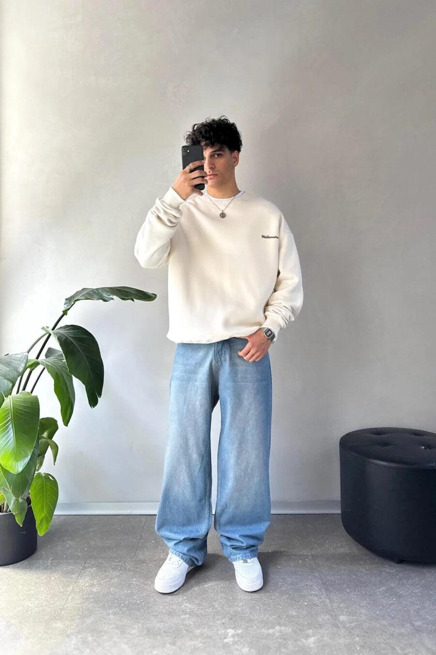 MILLIONAIRE OFF-WHITE FLEECED SWEATSHIRT - Image 3