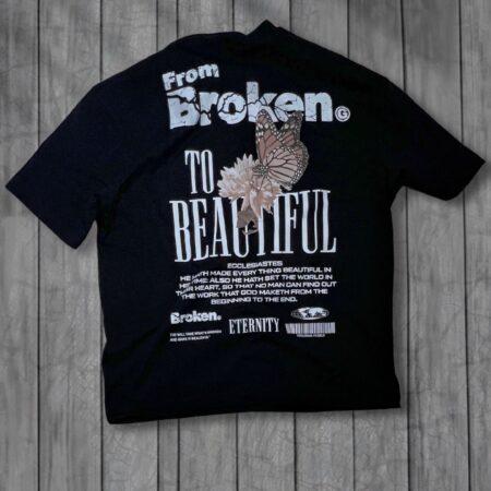 "Broken to Beautiful" Graphic T-Shirt - Black