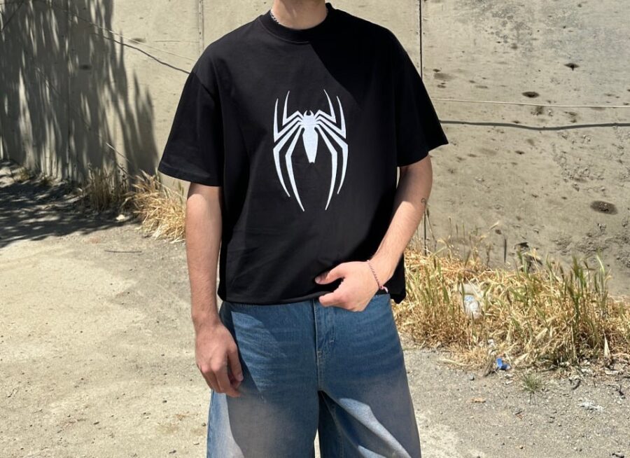 "Spider" Black Premium Oversize T-shirt - Image 3