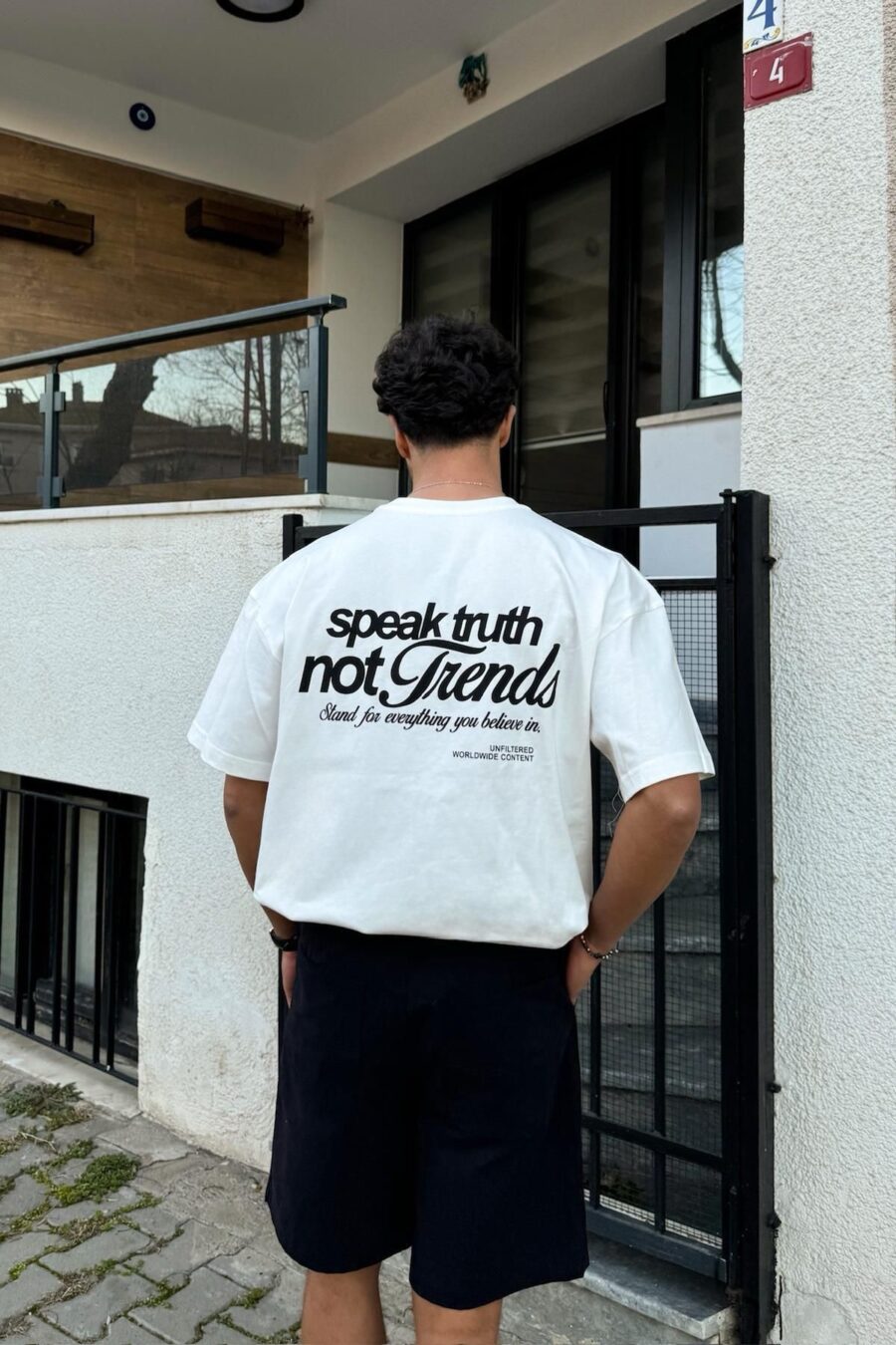 Speak Truth NOT Trends Premium Oversize T-Shirt - Image 4