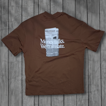 "Money Talks" Graphic T-Shirt - Mocha Brown