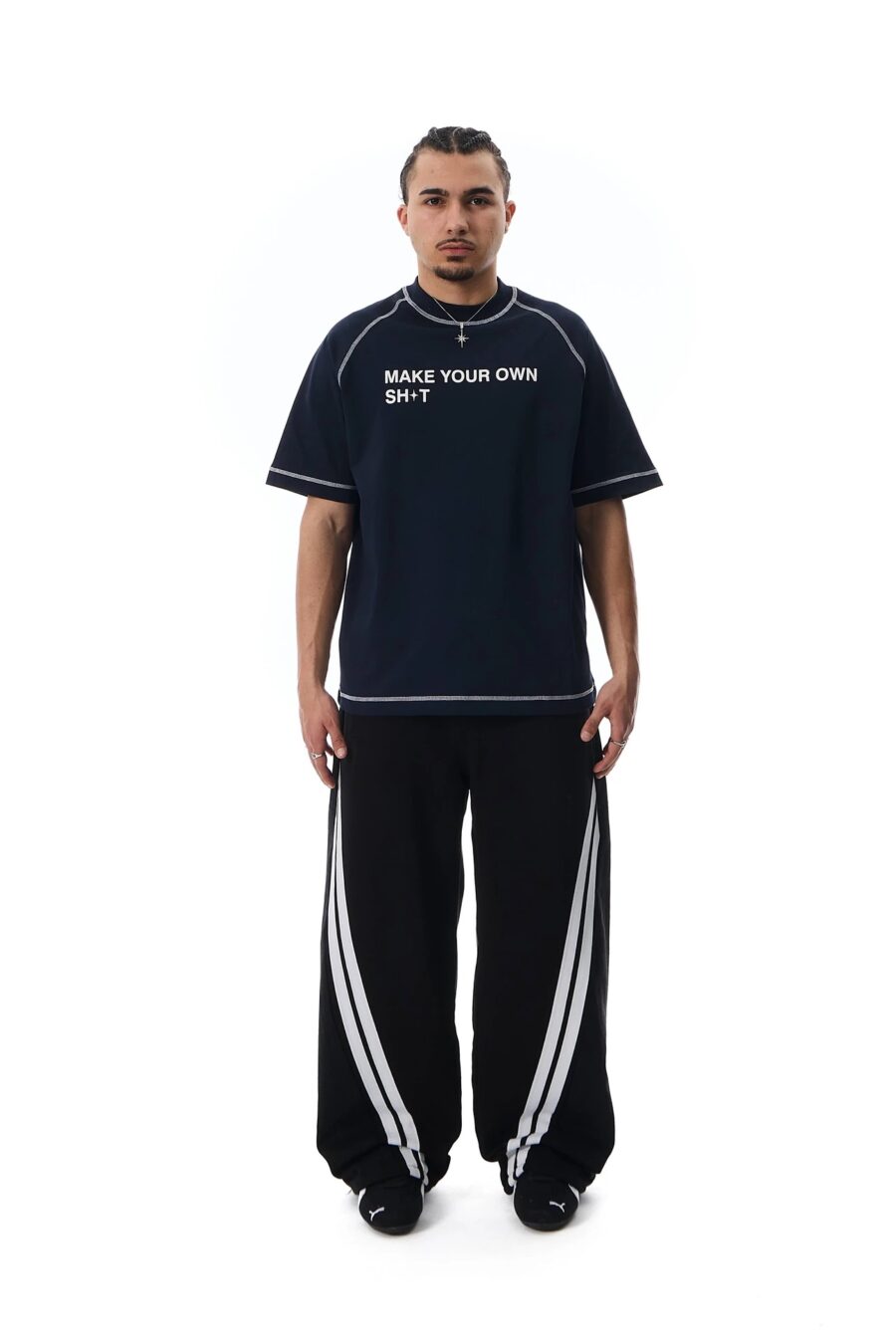 "Make your own Sh*t" Navy Premium Oversize T-short - Image 4