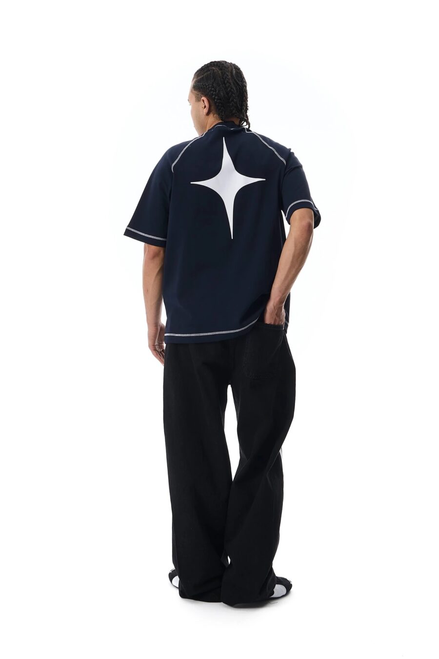 "Make your own Sh*t" Navy Premium Oversize T-short - Image 2