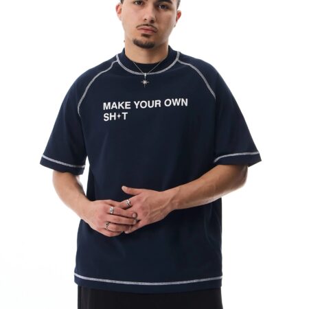 "Make your own Sh*t" Navy Premium Oversize T-short