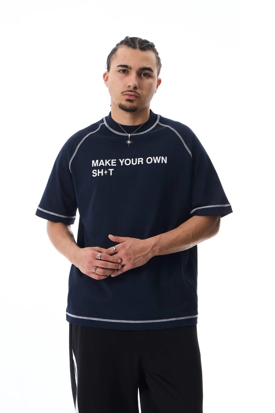 "Make your own Sh*t" Navy Premium Oversize T-short