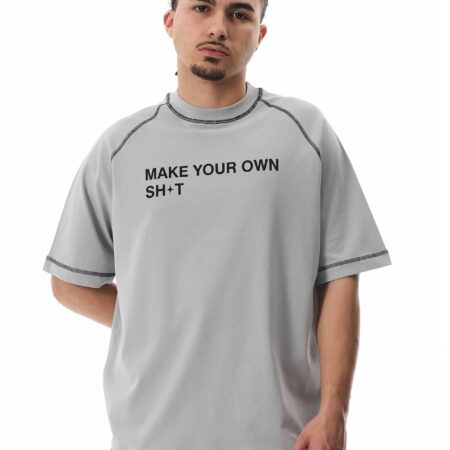 "Make Your Own Sh*t" Grey Premium Oversize T-shirt