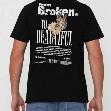 "Broken to Beautiful" Graphic T-Shirt - Black