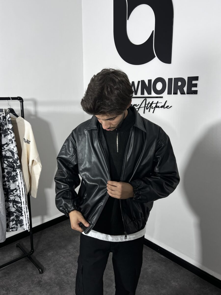 Vintage Premium Leather Bomber Jacket - Image 3