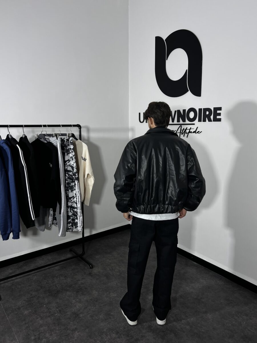 Vintage Premium Leather Bomber Jacket - Image 5