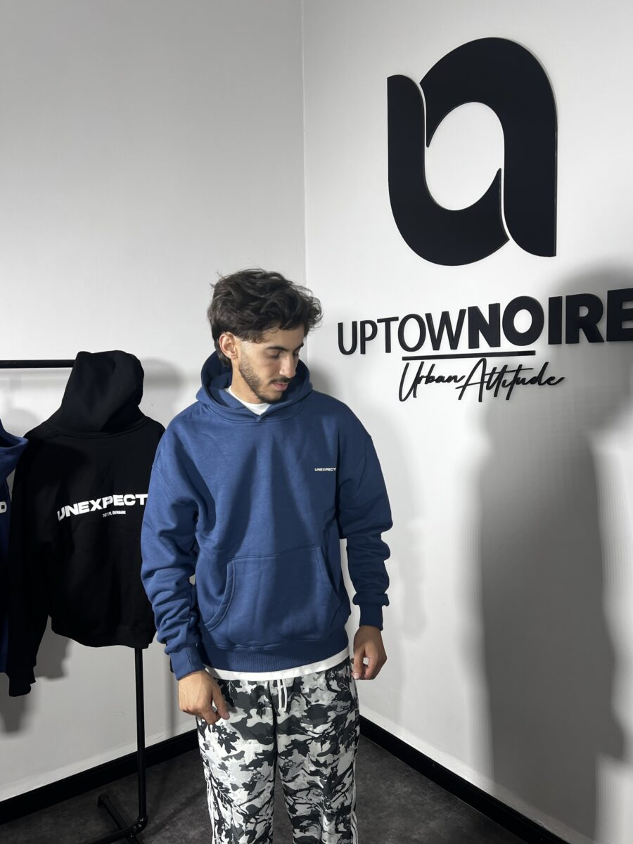 "Unexpected" Premium Navy Oversize Hoodie - Image 2