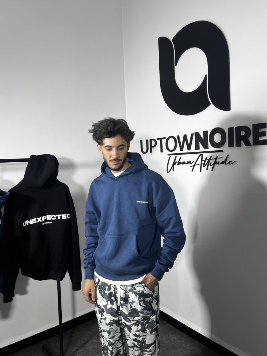 "Unexpected" Premium Navy Oversize Hoodie - Image 3