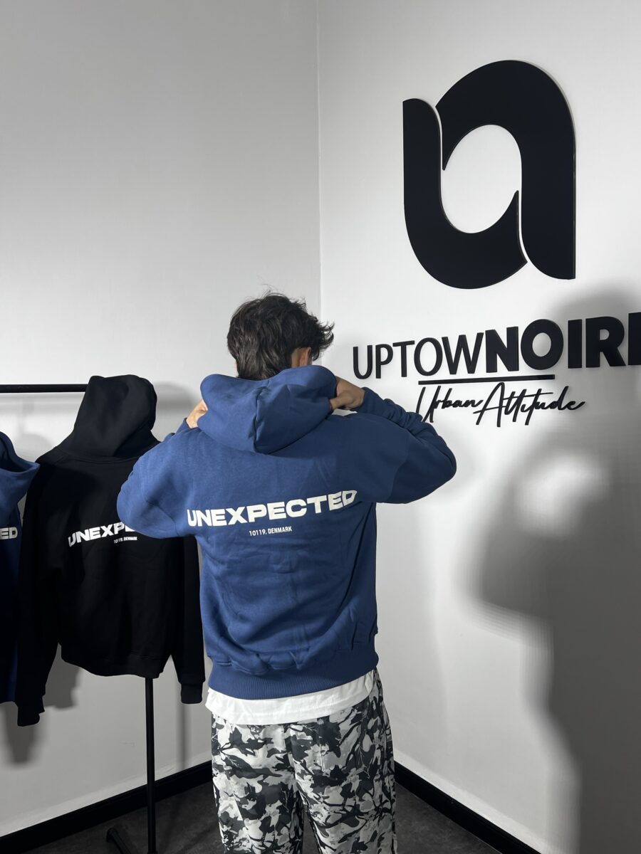 "Unexpected" Premium Navy Oversize Hoodie - Image 4