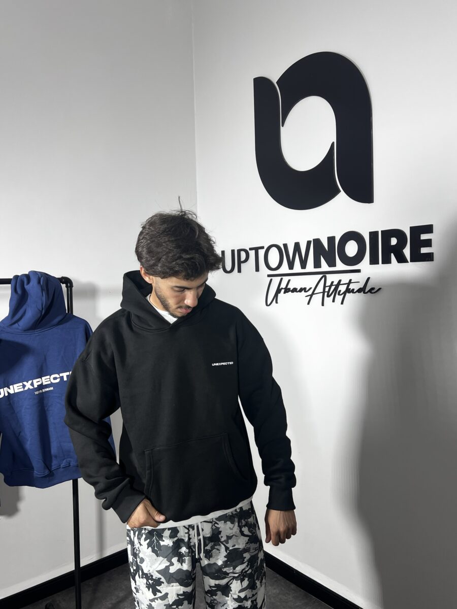"Unexpected" Premium Black Oversize Hoodie - Image 3
