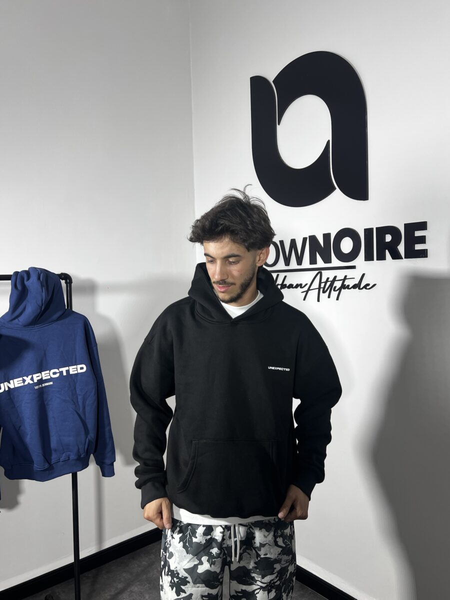 "Unexpected" Premium Black Oversize Hoodie - Image 2