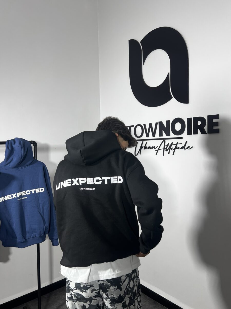 "Unexpected" Premium Black Oversize Hoodie - Image 5