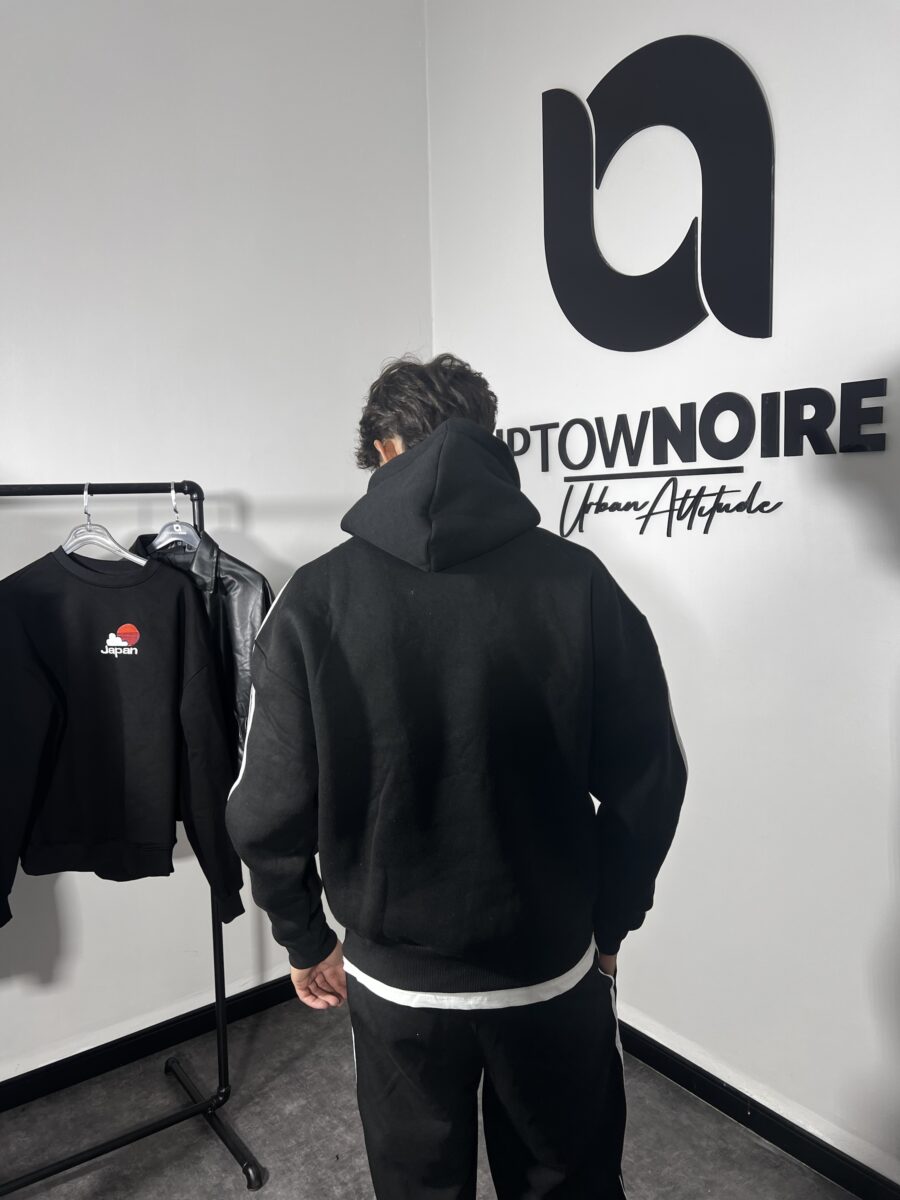 "Adventure" Premium Black Oversize Hoodie - Image 4