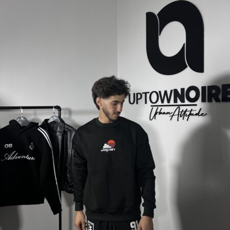 "Japan" Premium Black Oversize Sweatshirt