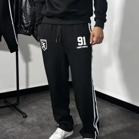 "91 Curry Pepper" Premium Black Sweatpants