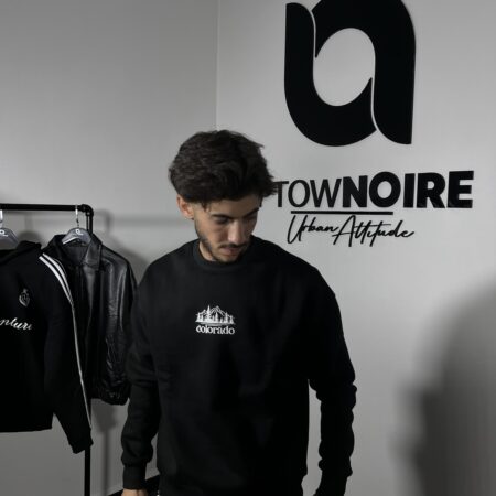 "Colorado" Premium Black Oversize Sweatshirt